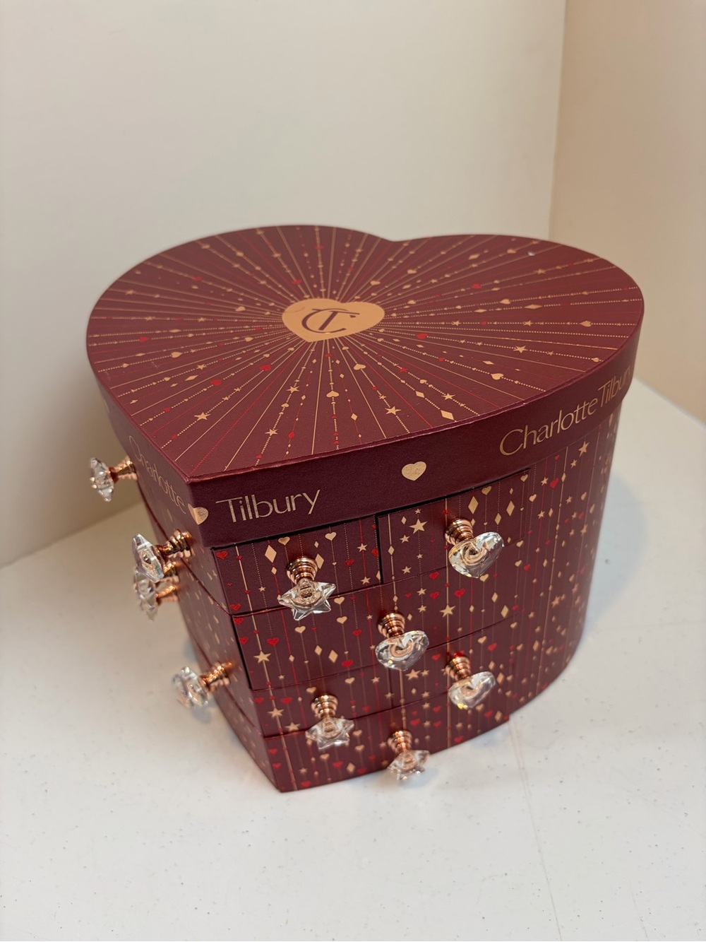 Charlotte Tilbury Treasure Chest Of Love Heart Organizer Storage Drawers Makeup